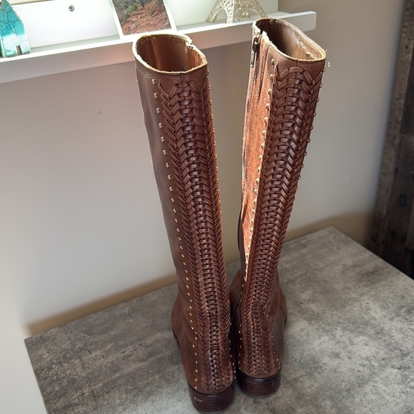 A Antonio Melani Tall Brown Leather Riding Boots – Size 7.5 - Picture 2 of 10